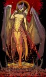 absurd_res anthro bone breasts digital_media_(artwork) dragon female fixed hi_res looking_at_viewer nude scales skull solo staff tail