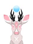 deer deity feral grey headshot_(disambiguation) hi_res mammal multi_eye pink solo starflesh