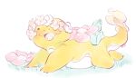  adoption artist_name baby charmander fangs fiery_tail fire flame-tipped_tail flower head_wreath kanesha_bryant mother&#039;s_day no_humans pokemon pokemon_(creature) sunlight tail 
