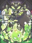  artist_name black_skin blank_eyes colored_skin commentary_request dog fangs green_skin highres multicolored_skin no_humans pokemon pokemon_(creature) runachikku skin_fangs snake twitter_username two-tone_skin wings zygarde zygarde_(10) zygarde_(50) zygarde_(complete) zygarde_cell zygarde_core 