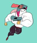 accipitrid accipitriform anthro avian big_biceps big_bulge big_muscles big_pecs bird bulge eagle generation_6_pokemon hawlucha hi_res male mexican mexico muscular muscular_male nintendo pecs pokemon pokemon_(species) smile solo vaniwall