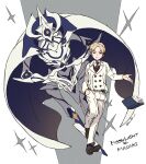  1boy 1other child kaworu_(kaw_lov) monster original suit white_suit 