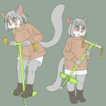 anthro boots clothed clothing ekaki510 female footwear galago jumping kemono lorisoid mammal pogo_stick primate solo strepsirrhine tail