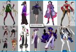  a.k.i._(street_fighter) asymmetrical_clothes bandages character_design_challenge cosplay f.a.n.g gas_mask glowing_hands hair_over_one_eye hat high_heels highres impossible_hair mask ribbon slippers straw_hat street_fighter veil 