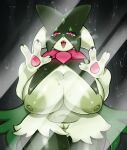  anthro areola belly big_breasts breasts female genitals green_areola green_body green_nipples hi_res huge_breasts meowscarada nintendo nipples paperrose pokemon pokemon_(species) pokemorph pussy red_eyes solo thick_thighs tongue tongue_out video_games 