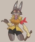  2022 anthro breasts canid canine canis chest_tuft clothed clothing faygo_(foxtoad) female foxtoad half-closed_eyes hi_res holding_object inner_ear_fluff long_ears looking_at_viewer mammal narrowed_eyes notched_ear simple_background smile solo teeth tongue tongue_out tuft wolf 