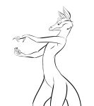 4_fingers anthro arched_back big_tail black_and_white black_eyes cheek_tuft claws digital_drawing_(artwork) digital_media_(artwork) dragon duncan_and_mallory facial_tuft finger_claws fingers fur furred_dragon furred_scalie grin half-closed_eyes looking_at_fingernails looking_at_hand male mallory_(duncan_and_mallory) monochrome mythological_creature mythological_scalie mythology narrowed_eyes ribs scalie sketch smile smirk smug smug_expression smug_eyes smug_face smug_grin solo stevethedragon tail thick_tail tuft