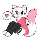 2023 3_toes :3 anthro black_clothing black_footwear black_legwear blue_eyes blush boy_kisser_(meme) chest_tuft clothing cubusonic dipstick_tail domestic_cat feet felid feline felis footwear fur heart_symbol hi_res hoodie leg_warmers legwear male mammal markings meme pink_body pink_clothing pink_fur pink_hoodie pink_topwear prick_ears silly_cat_(mauzymice) socks solo speech_bubble tail tail_markings thigh_highs thigh_socks toes topwear tuft white_body white_fur