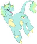 2017 alpha_channel ambiguous_gender blue_body blue_fur blue_horn curved_horn cutie_mark digital_drawing_(artwork) digital_media_(artwork) dot_eyes equid equine fan_character feral flat_colors full-length_portrait fur green_mane hasbro hooves horn jaspering later_gator mammal mane my_little_pony mythological_creature mythological_equine mythology open_mouth open_smile outline portrait purple_eyes raised_tail simple_background smile snout solo spiral_horn tail tail_tuft transparent_background tuft unguligrade unicorn watermark white_outline yellow_body yellow_fur yellow_hooves