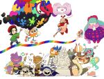  absurdres adeleine armor artist_kirby bandana bandana_waddle_dee baseball_cap beret black_hair blue_bandana cape claycia copy_ability dark_crafter dark_meta_knight drawcia drawing_(object) elfilin elline_(kirby) fairy_wings galaxia_(sword) gloves hat heart heart_hands highres holding holding_sword holding_weapon idbze king_dedede kirby kirby_(series) kirby_and_the_amazing_mirror kirby_and_the_forgotten_land kirby_and_the_rainbow_curse kirby_canvas_curse mask meta_knight multicolored_hair one_eye_closed own_hands_together paint_roller paint_roller_(kirby) paint_splatter paint_splatter_on_face paintbrush pauldrons red_ribbon ribbon ribbon_(kirby) sculpture shadow_kirby shoulder_armor sillydillo star_(symbol) statue sword tongue tongue_out weapon white_gloves wings witch_hat yellow_eyes 