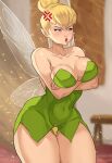  arm_under_breasts big_breasts blonde_hair breasts clothing crossed_arms cyberboi fairy female hair hi_res not_furry panties peter_pan pubes solo tinker_bell_(disney) underwear 