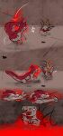  absurd_res ambiguous_gender angry antlers armor artificer_(rain_world) attack bite blood blood_drip bodily_fluids chieftain_scavenger comic dripping duo feral fight flinch frill_(anatomy) gem glare hi_res horn jumping kayw2324 lunging markings mask melee_weapon motion_lines orange_eyes orange_paint paint pearl_(gem) polearm rain_world red_markings scar scavenger_(rain_world) shaking simple_background sitting slugcat snarling spear stab standing sweat tense throwing_weapon trembling videocult weapon wounded 