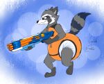  anthro clean_diaper clothed clothing diaper diaper_fetish diaper_under_clothing digital_media_(artwork) guardians_of_the_galaxy hi_res male mammal marvel onesie pidgopidgey_(artist) procyonid raccoon rocket_raccoon simple_background solo tail wearing_diaper 