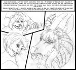  anthro arania armadillo_girdled_lizard asinus carla_(tcitw) comic donkey duo english_text equid equine female feral girdled_lizard hair herm_(lore) hi_res hooves jack_(tcitw) licking lizard male mammal monochrome reptile scalie sharp_teeth teeth text the_cabin_in_the_woods_(arania) tongue tongue_out 