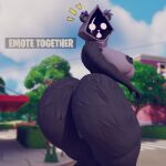 anthro areola bear big_breasts big_butt breasts butt ctgiantess epic_games female fortnite gameplay_mechanics hi_res huge_butt looking_back mammal nipples outside raven_team_leader solo surprise surprised_expression 