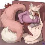  anthro big_breasts bluebl8d breasts canid canine cleavage clothed clothing female fennec_fox fox hi_res huge_breasts loyse mammal ravencrafte solo true_fox 