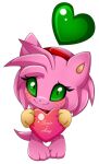  &lt;3 2015 3_toes accessory alpha_channel amy_chao biped blush chao_(sonic) character_chao digital_media_(artwork) english_text extra-fenix eyelashes feet female green_sclera hair headband humanoid looking_at_viewer paws pink_body pink_hair sega smile solo sonic_the_hedgehog_(series) text toes 