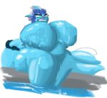  anthro big_breasts breasts doc002 eeveelution female generation_1_pokemon huge_breasts hyper hyper_breasts nintendo overweight pokemon pokemon_(species) thick_thighs vaporeon video_games water 