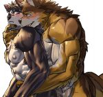  abs anal anthro barrel_(live-a-hero) biceps blush bodily_fluids brown_body brown_fur canid canine canis cum cum_in_ass cum_inside dog_operator domestic_dog duo from_behind_position fur genital_fluids lifewonders live-a-hero male male/male male_penetrated male_penetrating male_penetrating_male mammal muscular muscular_anthro muscular_male natsunouro nipples pecs penetration protagonist_(live-a-hero) sex video_games wolf 