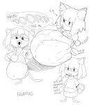  animal_humanoid belly_overhang big_breasts black_and_white bloated bodily_fluids body_outline breast_imprints breasts burping cat_humanoid chibi digestion digital_media_(artwork) drooling duo felid felid_humanoid feline feline_humanoid female female_pred female_prey hi_res high-angle_view humanoid imprint kronguss larger_prey mammal mammal_humanoid midriff monochrome navel neco-arc open_mouth pupils saliva size_difference slit_pupils smaller_pred solo_focus toony vore 