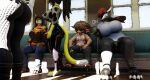 3d_(artwork) abel_(haolde) absurd_res ambroise_(negi_mauve) anthro ashley_(thinecrawler) blender_cycles bovid canid canine canis caprine clawe clothing digital_media_(artwork) domestic_cat domestic_dog erection erection_under_clothing felid feline felis female fish group gynomorph haolde herm_(lore) hi_res intersex mammal marine murid murine officer_flint_(foretbwat) rat rodent shark sheep train vehicle