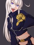  akof king_of_fighters kula_diamond m.u.g.e.n midriff mugen_(game) snk sula sula_crystal white_hair 