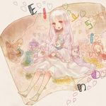  bad_id bad_pixiv_id book bunny cat doll dress el_(sound_horizon) elysion flower long_hair pink_eyes sheep socks solo sound_horizon stuffed_animal stuffed_toy teddy_bear yujup 