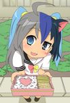  ahoge animal_ears bento_box black_hair blue_hair blush clannad crossover drawfag fang fusion hatsune_miku ikeda_kana izumi_konata kud_wafter little_busters! lucky_star moetron multicolored_hair noumi_kudryavka obentou orz_(artist) pigtails sakagami_tomoyo saki school_uniform short_twintails silver_hair twintails vocaloid 