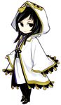  aya_gozen black_eyes black_hair female full_body hood long_hair murasek robe sengoku_musou sengoku_musou_3 simple_background solo white_background 