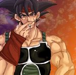  bardock black_hair brown_eyes cigarette dragon_ball dragon_ball_z dragonball_z male male_focus muscle scar 