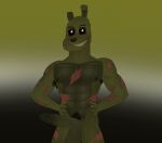  2022 big_penis five_nights_at_freddy&#039;s five_nights_at_freddy&#039;s_3 genitals hi_res humanoid male muscular muscular_male penis psxchoxiller scars_all_over scottgames solo solo_focus springtrap_(fnaf) video_games 