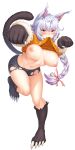  1girl absurdres animal_ears braid cat_ears cat_girl cat_tail crackle_(taimanin) highres nobushito non-web_source red_eyes tail taimanin_(series) taimanin_rpgx white_hair 