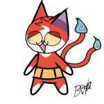  anthro belt bippppy domestic_cat felid feline felis hi_res jibanyan male mammal paws red_body video_games yo-kai_watch zero_pictured 