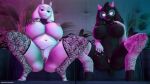  16:9 2022 3d_(artwork) 4k absurd_res anthro areola artist_name bedroom_eyes belly big_breasts black_body black_fur black_sclera boss_monster bovid breasts caprine crossgender darkflash23 deltarune detailed_background digital_media_(artwork) duo eyelashes eyewear female fur genitals glasses goat hi_res horn huge_breasts long_ears looking_at_viewer mammal mature_anthro mature_female milk mtf_crossgender narrowed_eyes nipples nude pink_areola pink_nipples pink_pussy pupils pussy ralsei red_eyes seductive slightly_chubby smile source_filmmaker teeth toriel undertale undertale_(series) video_games watermark white_body white_fur white_pupils widescreen 