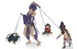  2boys 2girls ahoge alhaitham_(genshin_impact) animal_ears arm_armor arm_up arms_up artist_name back baggy_pants bangs bare_shoulders black_cloak black_footwear black_gloves black_hair black_pants black_shirt black_shorts blue_eyes book boots breasts candace_(genshin_impact) cat_ears cloak crop_top crossed_arms crossed_bangs cyno_(genshin_impact) dark-skinned_female dark-skinned_male dark_skin dehya_(genshin_impact) detached_sleeves egyptian_clothes elbow_gloves english_commentary faceless fox_ears genshin_impact gloves gold green_pants green_shirt grey_hair hair_ornament hair_tubes hand_up hands_up highres jewelry kuma_pinkuma long_sleeves looking_at_another lying medium_breasts meme multicolored_clothes multicolored_hair multiple_boys multiple_girls necklace no_eyes no_mouth on_side open_book orange_hair pants purple_hair red_shirt rough_day_for_mom_(meme) sandals shirt short_hair short_hair_with_long_locks short_shorts shorts sidelocks simple_background sitting sleeping sleeveless sleeveless_shirt standing t-shirt thread two-tone_hair two-tone_shirt white_background wide_sleeves yellow_footwear 