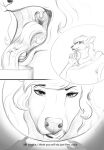  anthro cervid cervine comic dialogue duo extreme_size_difference female first_person_view hi_res human larger_anthro larger_female licking licking_lips macro male mammal micro monochrome mouth_shot not_posted_by_maker open_mouth signature simple_background size_difference smaller_human smaller_male soft_vore spitted taylornoir teasing teeth tongue tongue_out uvula vore 