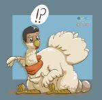 absurd_res avian bandanna bird chicken cucco dustyerror egg feathers galliform gallus_(genus) hi_res human kerchief male mammal nintendo phasianid scarf surprise surprised_expression the_legend_of_zelda trans_(lore) transformation