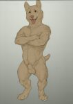  animal_genitalia anthro balls brown_eyes claws digitigrade domestic_cat felid feline felis front_view full-length_portrait fully_sheathed genitals glistening glistening_eyes laser_(artist) male mammal muscular muscular_anthro muscular_male nude open_mouth open_smile portrait sheath simple_background smile solo standing tan_balls tan_body tan_ears tan_sheath tan_tail unsigned white_claws 