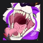  1:1 ailurid anthro hi_res judasyfox lux_flare male mammal mouth_shot open_mouth red_panda solo text url vore 