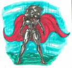 black bodysuit cape clothing concept directrix domina dominatrix dragon_ball dragon_ball_z fetish hi_res invalid_tag latex leather phantom_(disambiguation) red science_fiction skinsuit supreme thighs tight_clothing villainess villainous