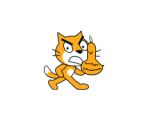 2022 angry anthro claws digital_drawing_(artwork) digital_media_(artwork) domestic_cat felid feline felis fur gesture low_res male mammal middle_finger notazombie scratch_(application) scratch_cat solo 