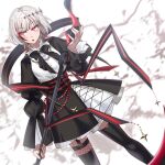  dtto. highres kaohom503 red_eyes scarz scythe skirt thighhighs utaite_(singer) virtual_youtuber white_hair 