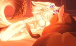  &lt;3 &lt;3_eyes 2022 4_ears anthro balls biped bodily_fluids breasts brown_body brown_fur canid canine digital_media_(artwork) discreet_user duo erection female first_person_view fox fur genital_fluids genitals glowing glowing_body glowing_fur hi_res humanoid_genitalia humanoid_penis licking male male/female male_pov mammal multi_ear multicolored_body multicolored_fur mylar_(discreet_user) neck_tuft nipples oral penile penis penis_lick precum purple_eyes sex small_breasts tongue tongue_out tuft two_tone_body two_tone_fur yellow_body yellow_fur 