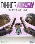  2022 3d_(artwork) absurd_res anthro cover digital_media_(artwork) disney english_text eyewear female flash_slothmore glasses group hi_res lutrine male mammal movie_poster mustelid official_art pilosan priscilla_tripletoe reading restaurant sam_(zootopia+) sloth text trio unknown_artist waiter xenarthran zootopia zootopia+ 