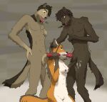  abstract_background ahegao animal_genitalia anthro ball_fondling ball_tuft balls black_hair bodily_fluids breasts brown_hair canid canine canis claws clitoris colored_line_art countershade_arms countershade_face countershade_fur countershade_legs countershade_neck countershade_tail countershade_torso countershading cum cum_drip cum_on_body cum_on_leg detached_sheath digital_media_(artwork) dipstick_tail dripping eurasian_wolf eyebrow_piercing facial_piercing female fondling fox fur genital_fluids genitals giggle giggling gloves_(marking) graphite_(artwork) green_eyes group group_sex hair hand_on_butt hand_on_chest hand_on_head hand_on_own_butt hand_on_own_chest handjob hi_res kneeling kneeling_oral_position kneeling_sex knot laugh licking long_hair looking_pleasured male male/female mammal markings mixed_media mohawk motion_lines multicolored_body muscular muscular_male navel nipples nonameqwerasd oral orange_eyes orgasm_face pencil_(artwork) penile penis penis_lick piercing prank pubes pussy red_fox sex shaking shaking_orgasm sheath short_hair signature smaller_version_at_source tail_markings teeth teeth_showing teeth_visible tongue tongue_out traditional_media_(artwork) trio tuft uneven_balls whiskers wolf yellow_eyes 