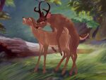  2022 absurd_res aerosaur83 ambiguous_penetration bambi bambi_(film) bite capreoline cervid detailed_background disney duo faline female female_penetrated feral feral_on_feral feral_penetrated feral_penetrating feral_penetrating_feral hi_res male male/female male_penetrating male_penetrating_female mammal outside penetration sex white-tailed_deer 