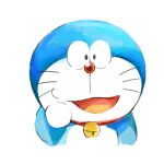  1:1 2020 absurd_res anthro bell blue_body blue_fur collar domestic_cat doraemon doraemon_(character) felid feline felis front_view fur hand_on_face hi_res looking_at_viewer machine male mammal mt_tg open_mouth red_collar red_nose robot shaded simple_background solo tongue whiskers white_background white_body white_fur 