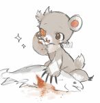 ambiguous_gender anthro bear caviar corpse duo empty_eye_socket feral fish hi_res kemono mammal marine open_mouth salmonid_(fish) udmoxsg