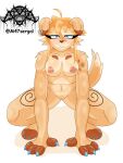  3:4 anthro breasts canid canine canis domestic_dog female genitals hi_res m-47 mammal pussy simple_background 