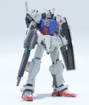  3d amuro_ray beam_rifle char&#039;s_counterattack color_variation commentary_request earth_federation earth_federation_space_forces energy_gun fusion gassan_(7nan8ku) gradient_background gundam gundam_mk_ii highres machinery mecha mecha_focus mobile_suit mobile_suit_gundam original realistic redesign robot roundel science_fiction shield v-fin weapon zeta_gundam 